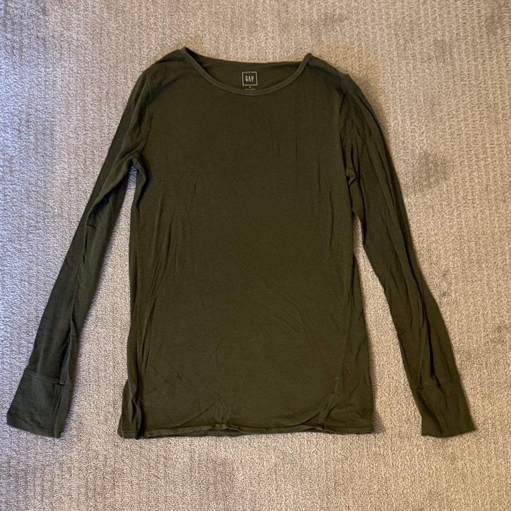 GAP Dark Green Long Sleeve Top
